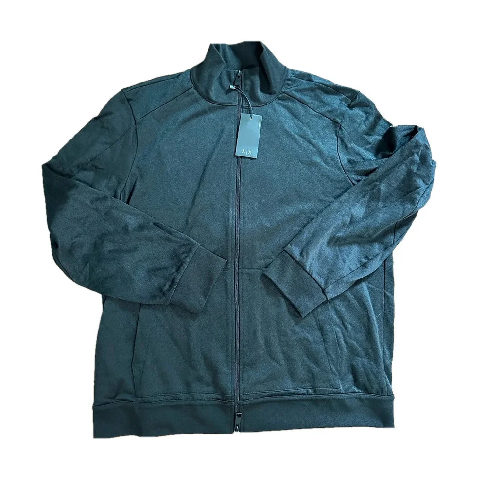 NWT ARMANI EXCHANGE BLACK ARMANI EXCHANGE MENS TRACK JACKET